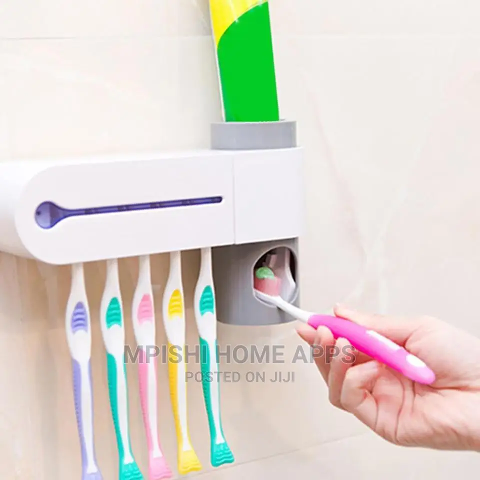 Toothbrush Sterilizer With Toothpaste Dispenser