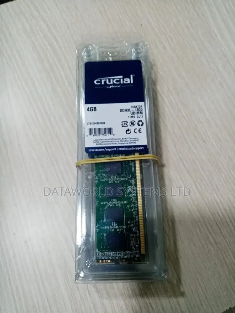 Crucial RAM 4GB DDR3 1600 Mhz CL11 Desktop Memory CT51264BD1