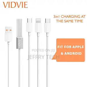 Vidvie 30cm CB414 3 in 1 Charging Cable – White
