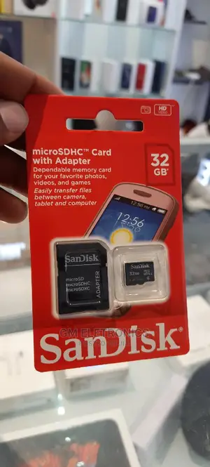 Original 32 GB Sandisk Memory Card With Adapter.