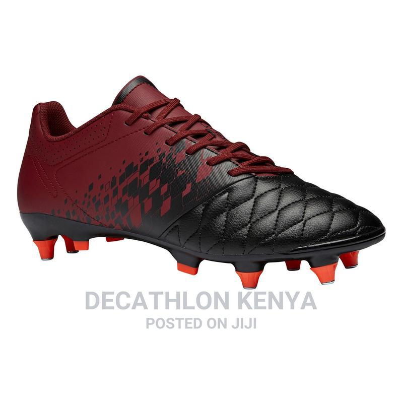 burgundy football boots