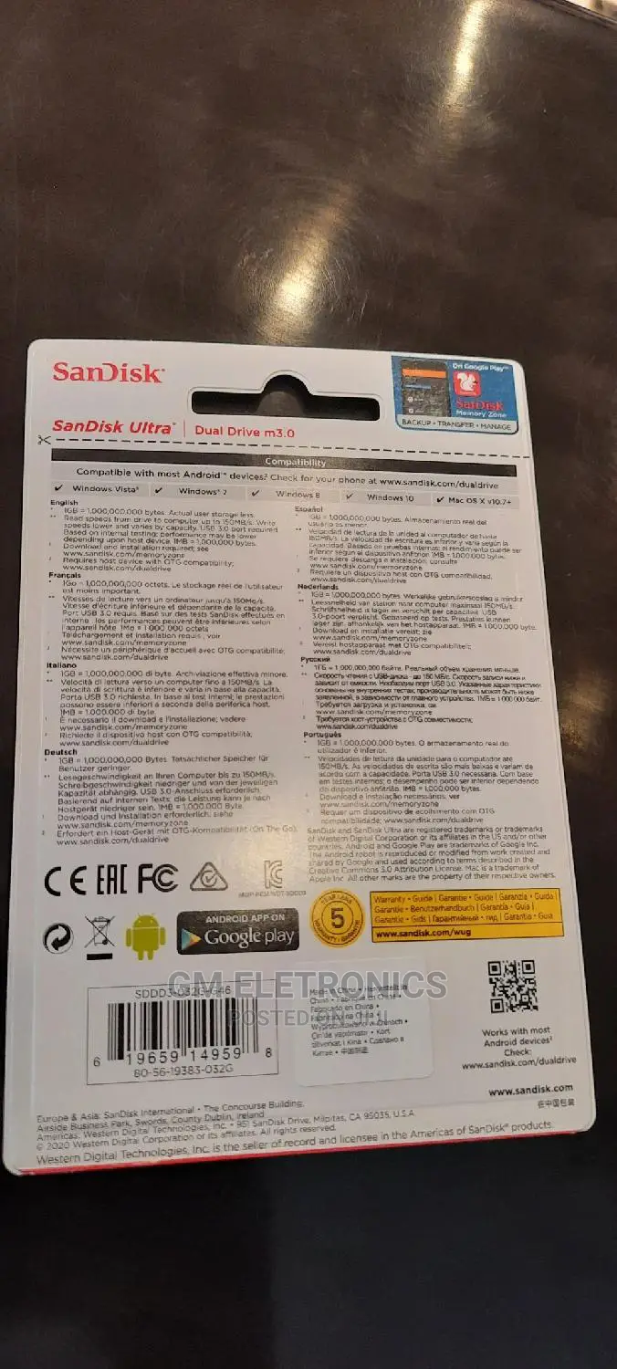 64GB Sandisk OTG M 3•0 for Android USB.