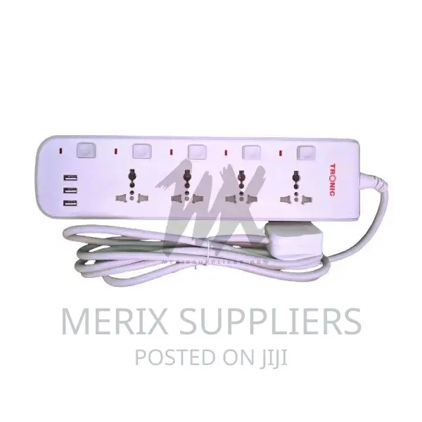 Tronic 4 Ways Extension Cable With 3 USB Ports