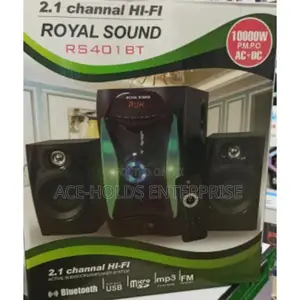 2.1 Ch Royal Sound RS401BT 10000 Watts Hi-Fi Sound System.