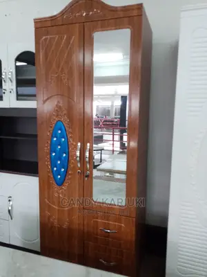 Brown 2 Door Closet