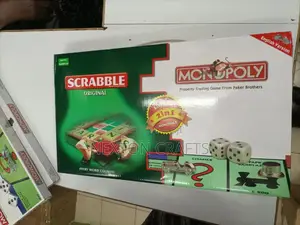 2 in 1 Scrabble and Monopoly Classic Board Game Set(LARGEST)