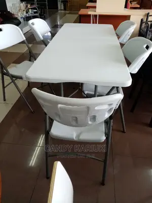 Foldable Table Plus 6 Foldable Chairs