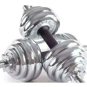 10 Kgs Chrome Dumbbells Set.