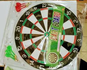 Double Sided Dart Board Game With 6 Darts
