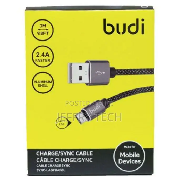 Aluminium Shell Charge/Sync Cable 3M