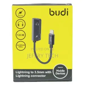 Budi M8J137 Lightning to 3.5mm With Lightning Connector