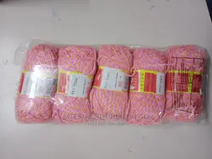 5 Rainbow Chunky Yarn- Baby Pink, Lavender Yellow