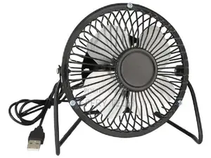 USB Metal Desk Fan - Black