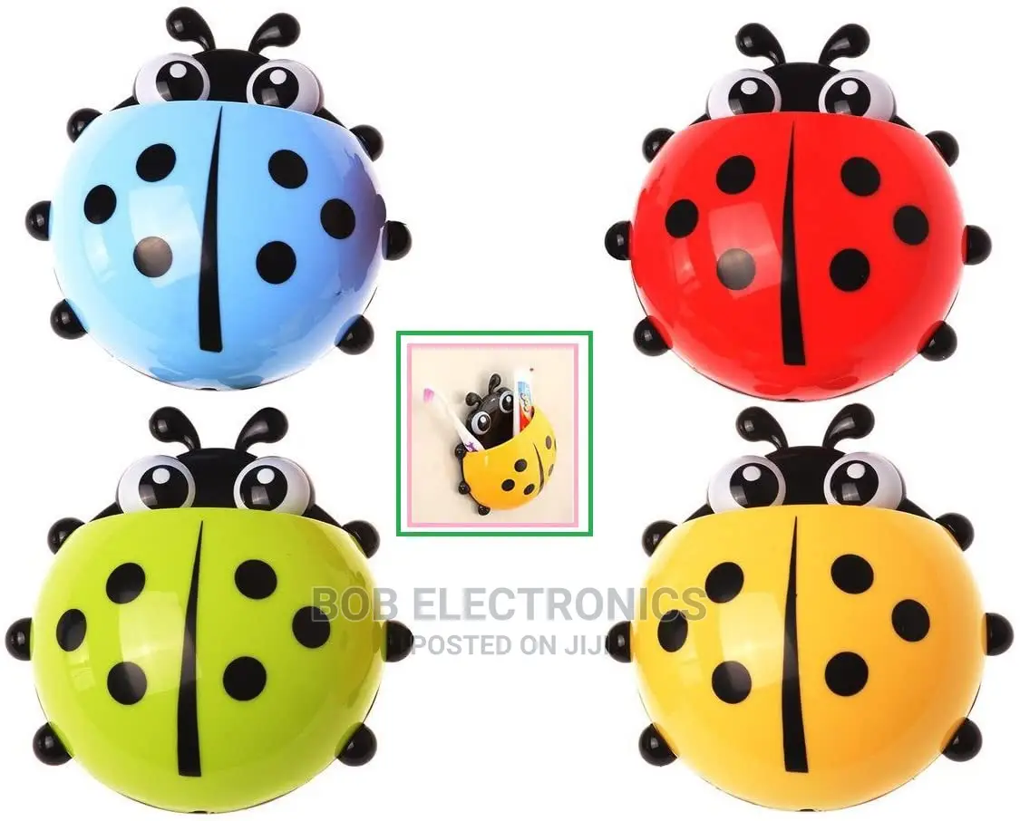Cute Ladybug Wall Suction Toothbrush Holder