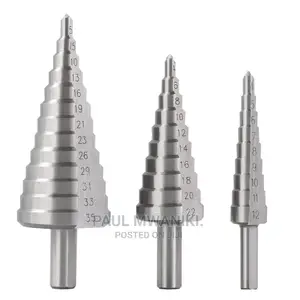3 Pc HSS Step Drill Bits Set.