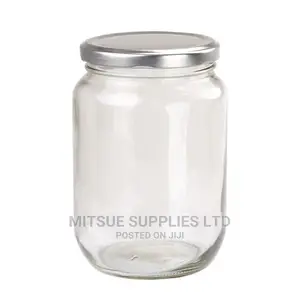 6 Storage Glass Jar 720ml With Silver Lids