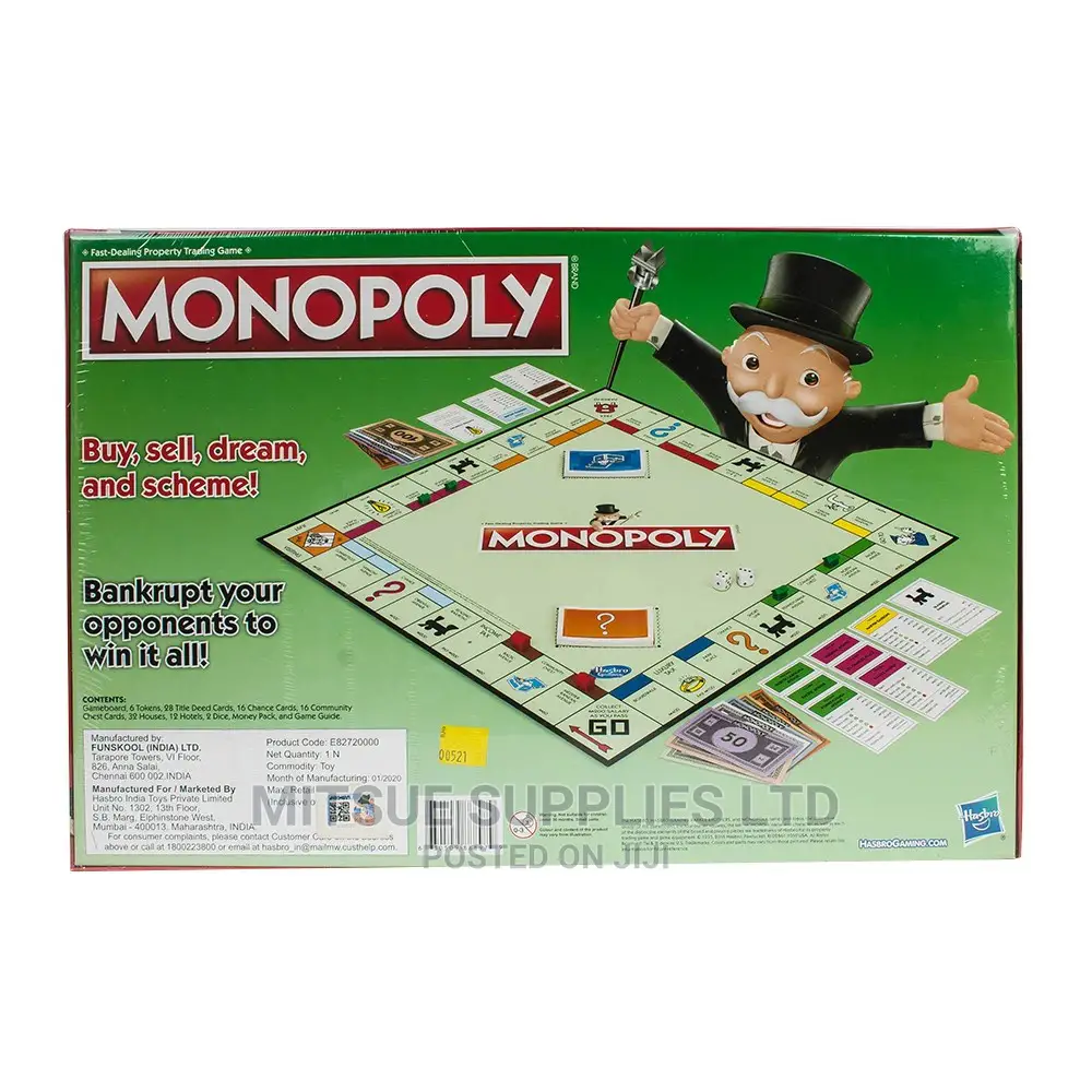 Monopoly Boardgame Original From Hasbro Gaming