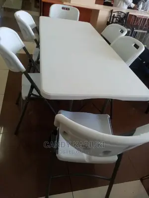 Foldable Table Plus 6 Foldable Chairs