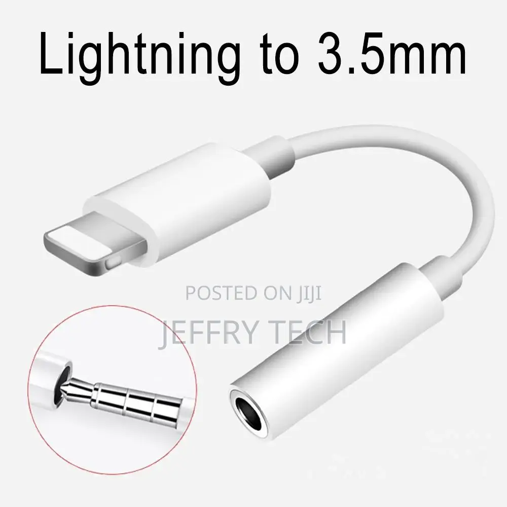 iPhone Lightning to 3.5mm Earphone Headphone Jack Aux Adapte