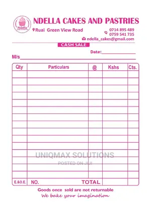 Customized Carbonated Receipt Books