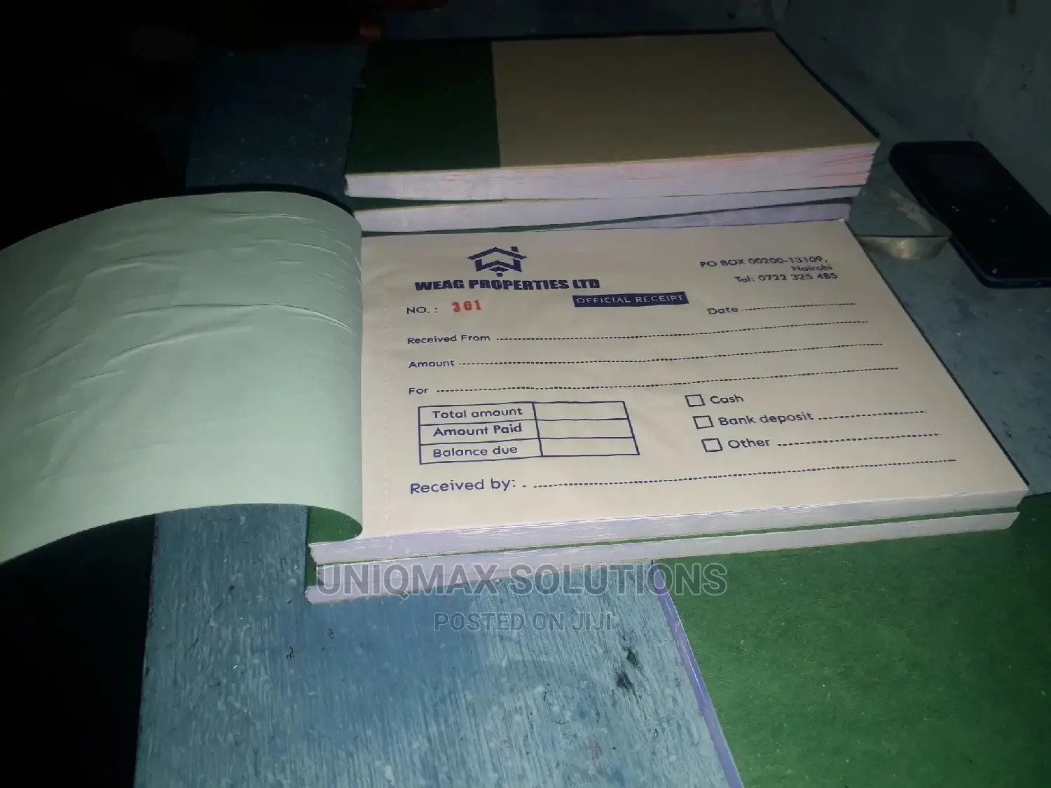Customized Carbonated Receipt Books