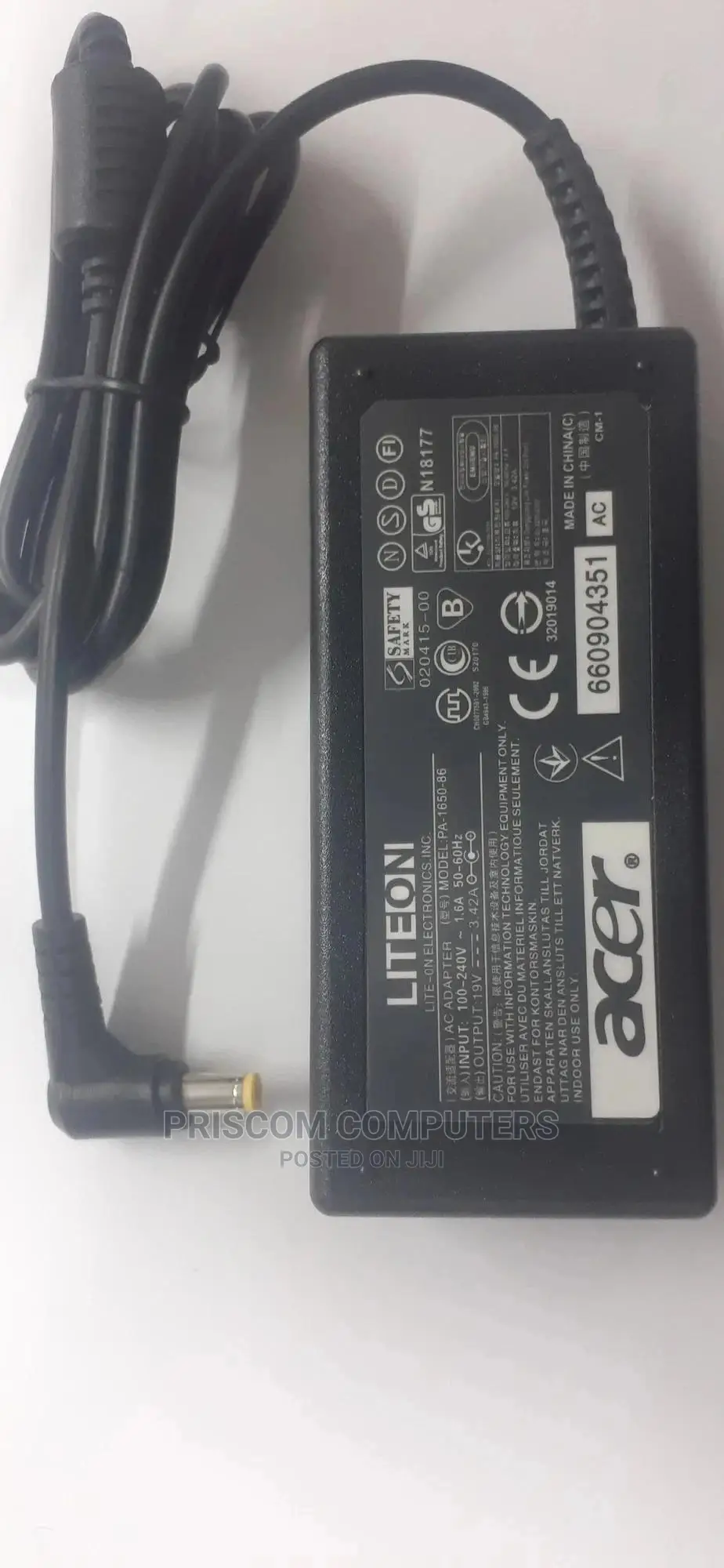 Acer Laptop Charger - 19V ,3.42A