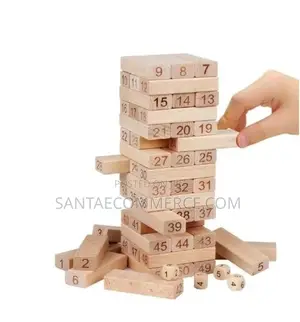 Wooden Jenga Yard Pull and Stack Tower Game