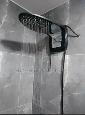 Lorenzetti Acqua Wave Ultra Instant Shower Black Chrome Acqua Storm