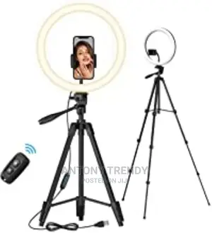 12 Inch Led Ring Light Kit With Mirror,Tripod Stand