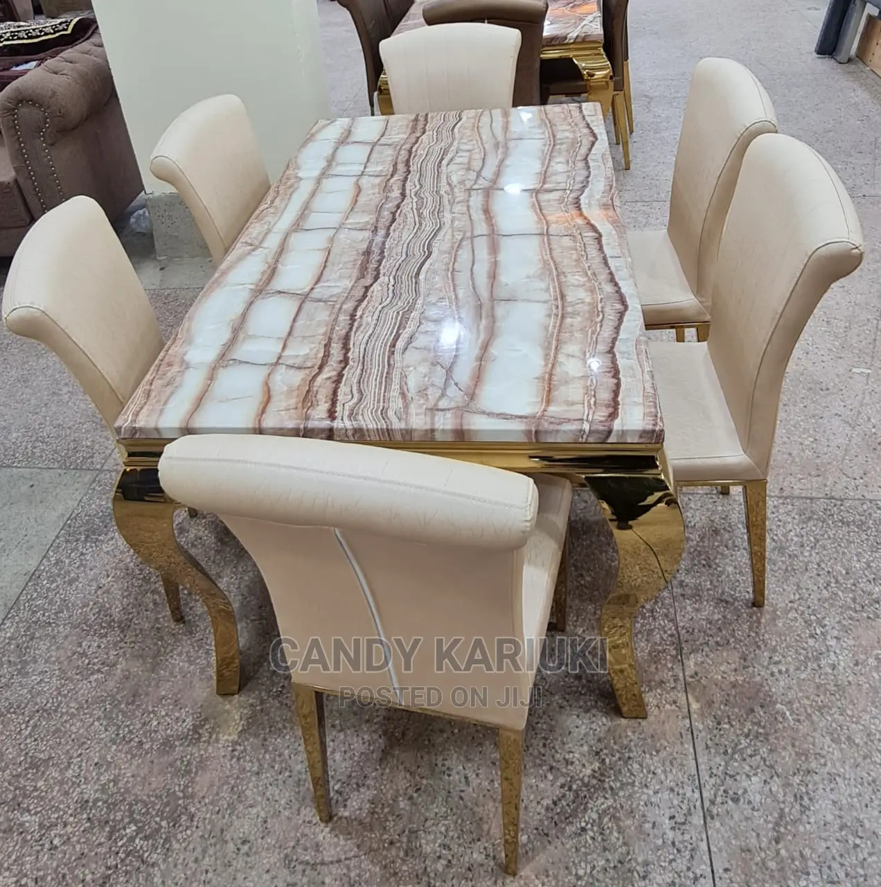 Pure Marble Dining Table With 6 Seats