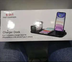 6in1 Wireless Charger Dock Pad Stand for Apple Watch,iPhone