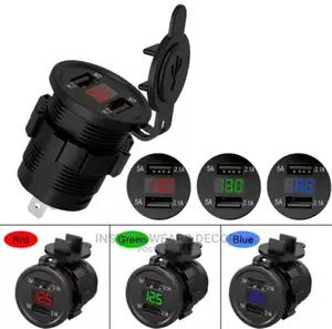 Universal Usb Car Charger With Voltmeter.