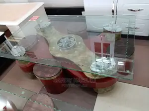 Coffee Table With 4 Stools