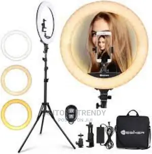18 Inch LED Ring Light With Tripod Stand Phone Holder, Hat