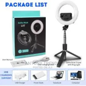 Selfie Stick Tripod With LED Ring Fill Light L07 Extendable