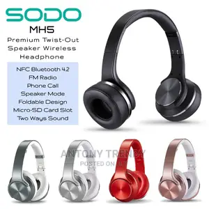 Sodo Mh5 Bluetooth 4.2 Wireless Headphone, Twist-Out Speaker