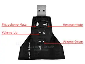 NEW Double Sound Card Virtual 7.1 Channel USB