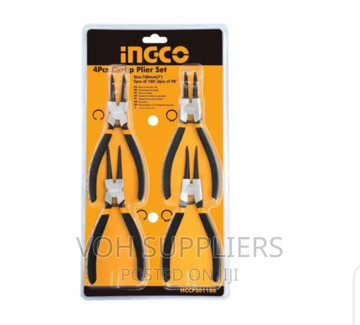 Ingco 4pcs Circlip Plier Set