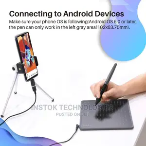 HUION HS64 Graphics Drawing Tablet With Battery-Free Stylus