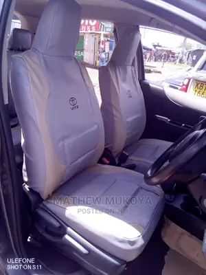 Grey and Beige Car Seat Covers