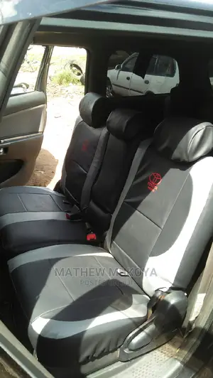 Black in Grey Car Seat Covers