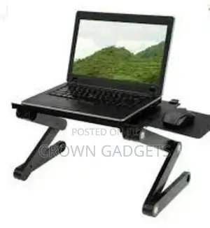 Adjustable Laptop Stand Vented With CPU Fans and Mouse Pad S