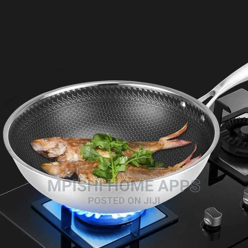 Honeycomb Stainless Steel Non-Stick Woks