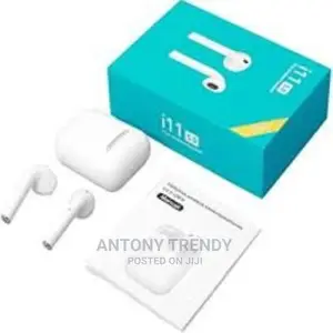 I11 TWS Bluetooth Earbuds With Microphone - White