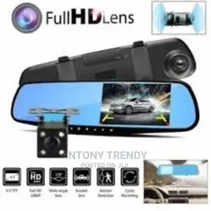 Rear View Mirror With Dash Cam and Reverse Camera