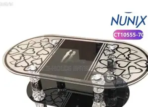 Nunix Oval Shaped Glass Table