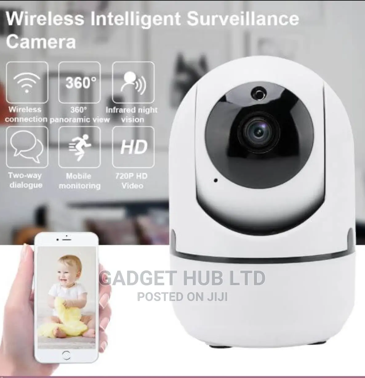Wireless Baby Monitor PTZ With Auto Tracking And Two Way Com