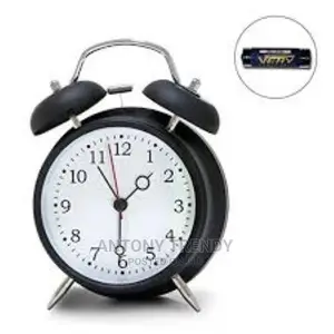 Twin Bell Alarm Clock Battery Operated Silent Non-Ticking B