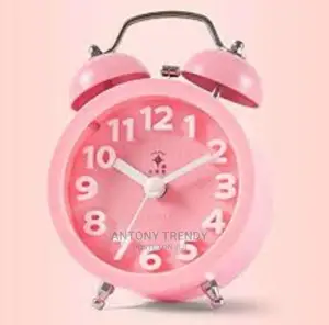 Vintage Alarm Clock Non Ticking Quiet Night Light, 3" Loud R