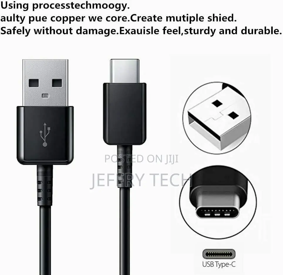 Type C USB-C Data Charging Cable Fast Charger for Samsung Ga